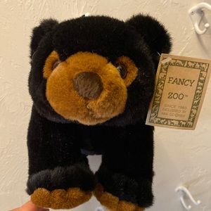 Fancy zoo black bear handbag